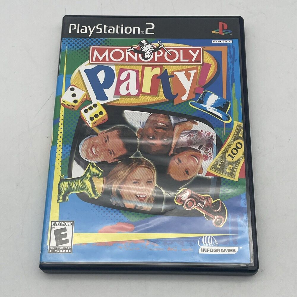 Monopoly Party Sony PlayStation 2 PS2 Black Label Complete w/ Manual CIB